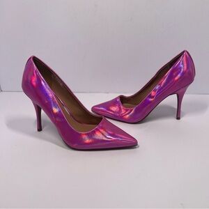 Linea Paolo Pink Metallic Stiletto Heels Size 6.5 M